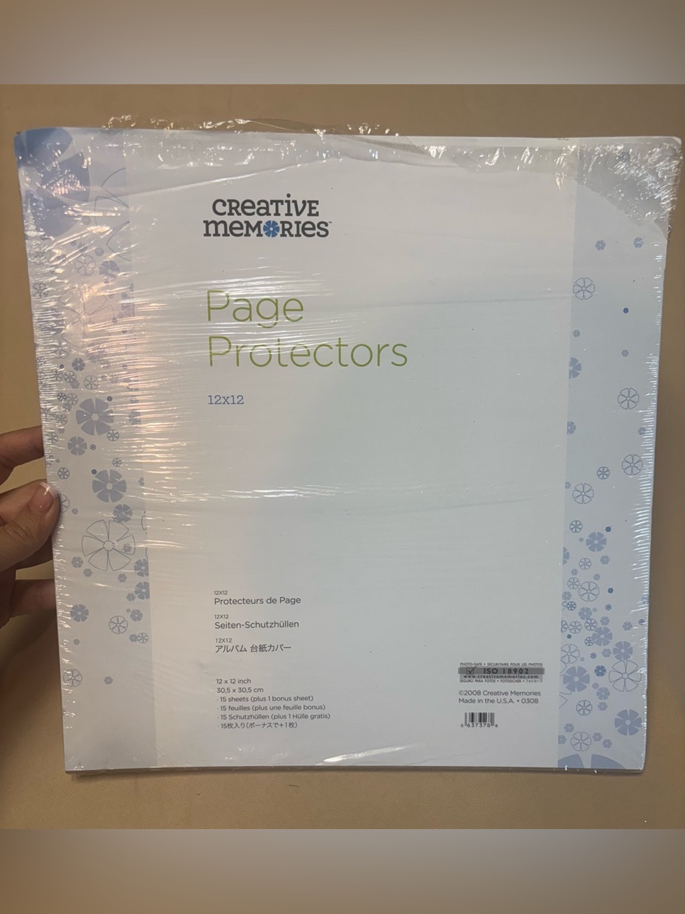 Creative Memories 12X12 Scrapbook Page Protectors 12 Sheets 2008 OPENED NEW READ